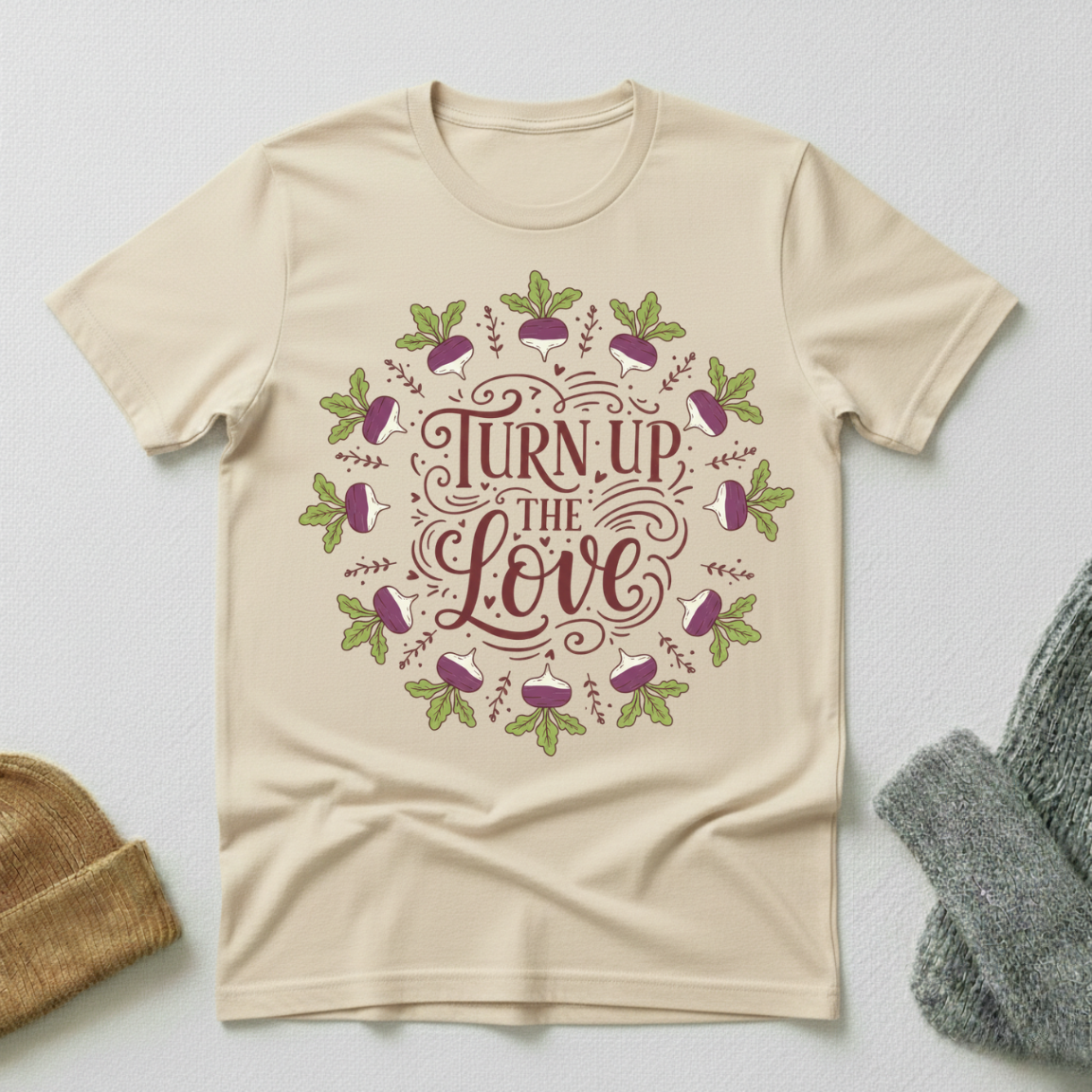 Turn Up The Love Vintage Elegance T - Shirt