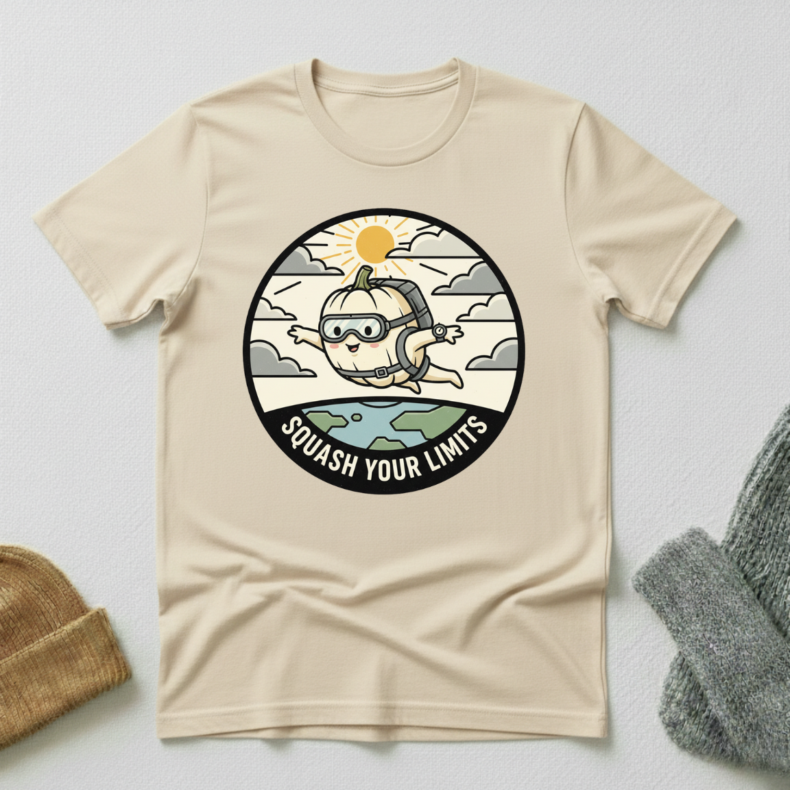 White Squash Your Limits Skydiving T - Shirt