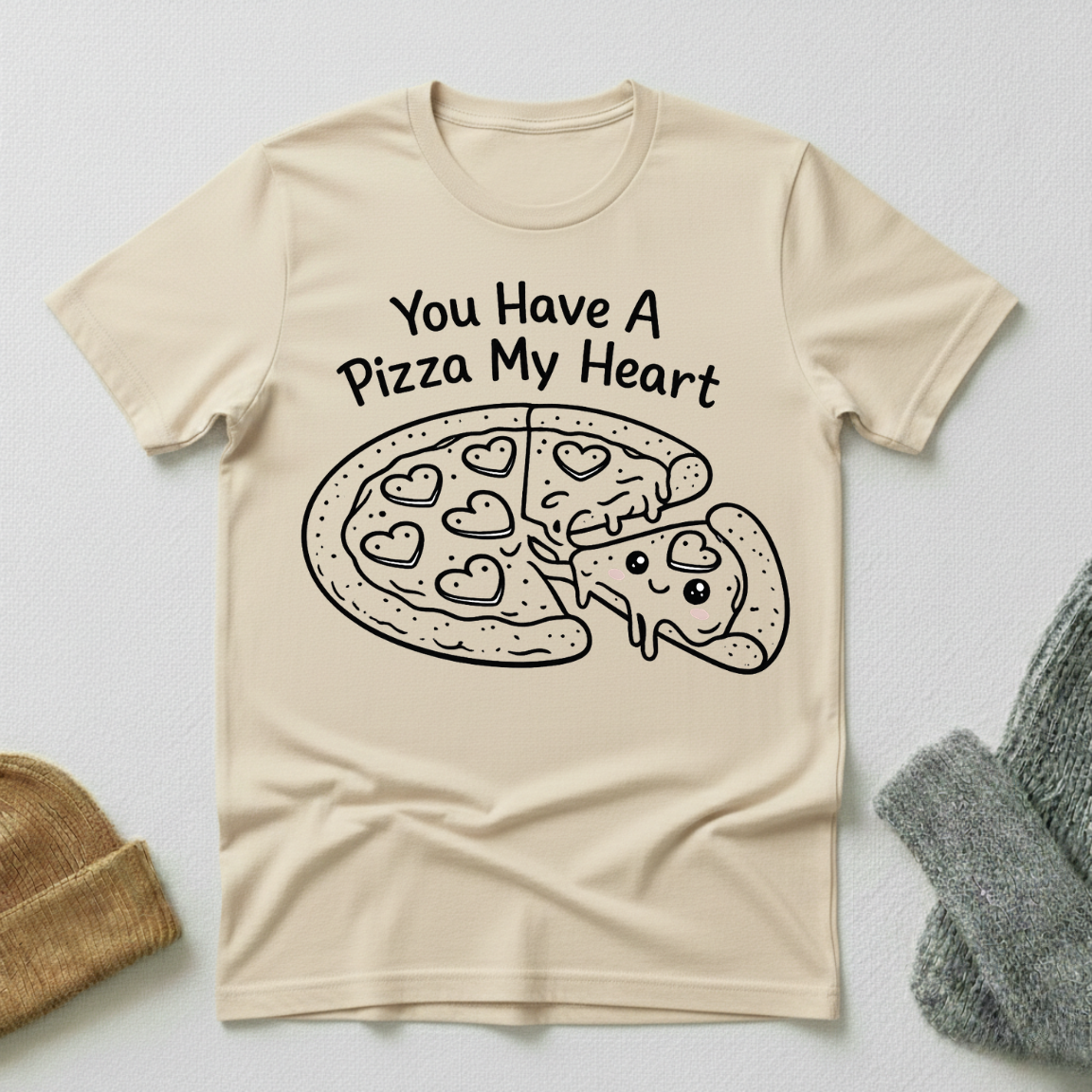 You Have A Pizza My Heart Doodle T - Shirt