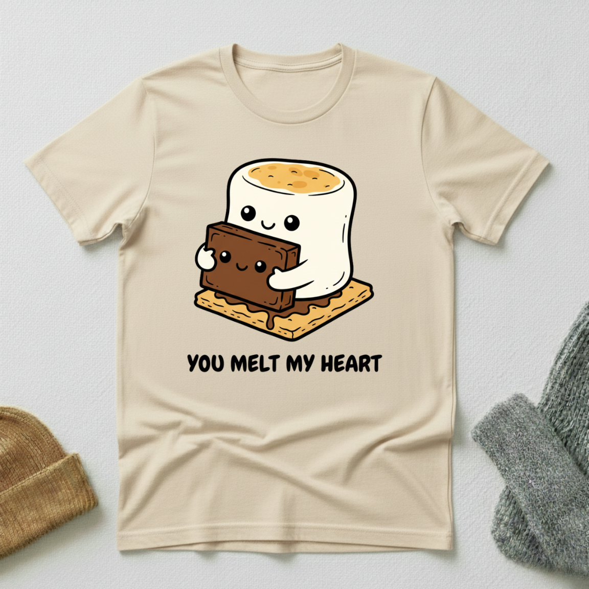 You Melt My Heart  Kawaii S'mores Romance T - Shirt