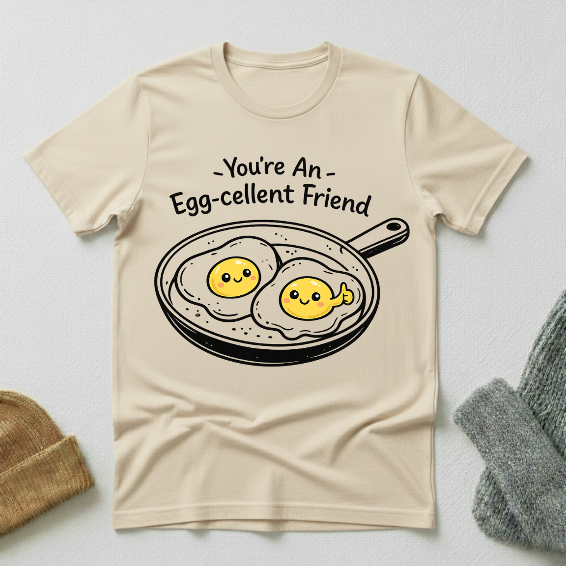 You're An Eggcellent Friend Kawaii Breakfast Friendship T - Shirt