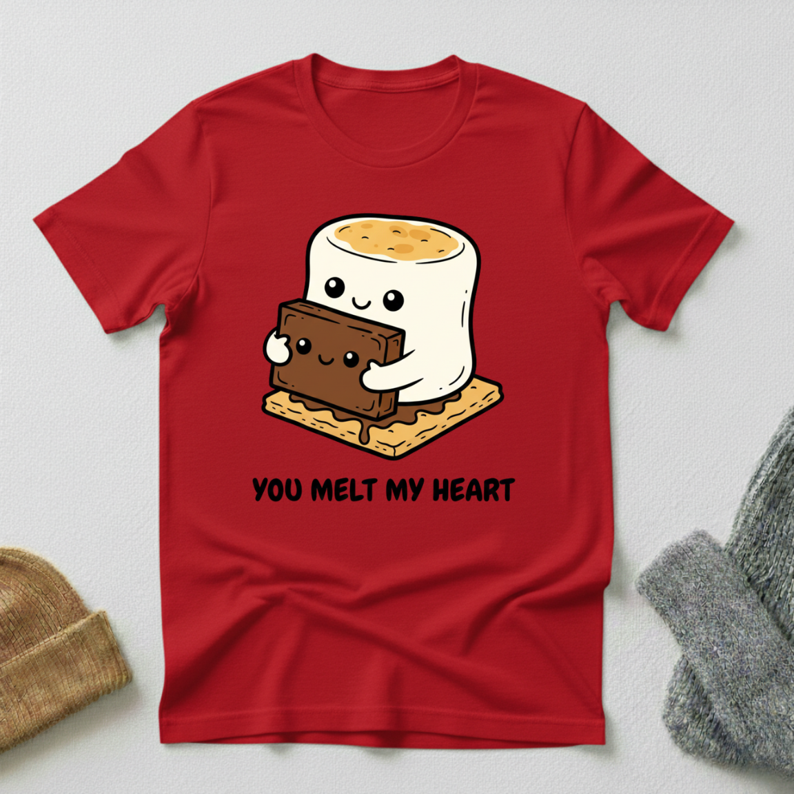 You Melt My Heart  Kawaii S'mores Romance T - Shirt