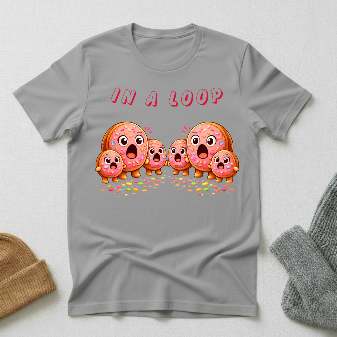In A Loop Kawaii Donut Chain T - Shirt