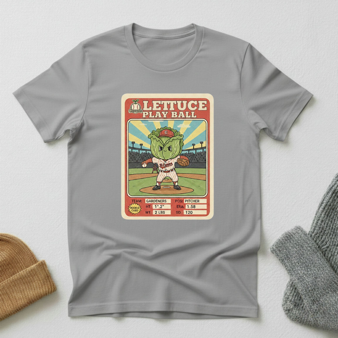 Lettuce Play Ball Trading Card T - Shirt