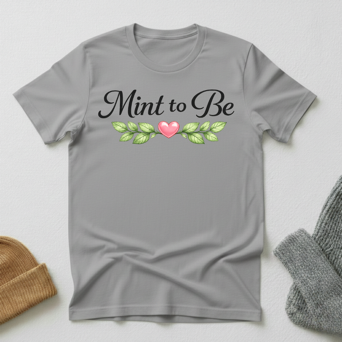 Mint To Be Romantic Heart T - Shirt