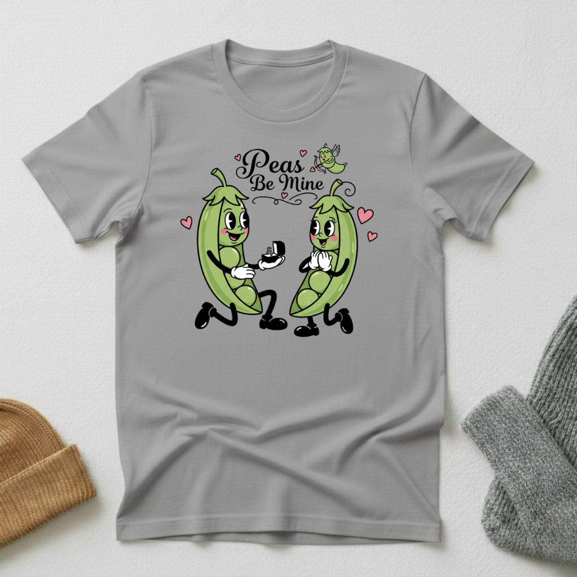 Peas Be Mine Cupid Love T - Shirt