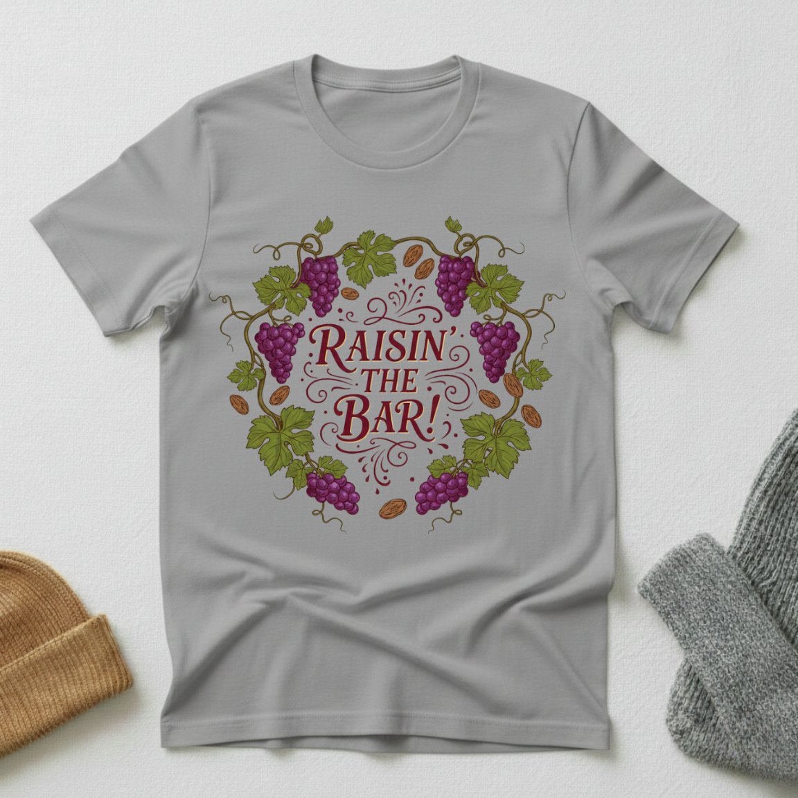 Raisin The Bar Vintage Elegance T -Shirt