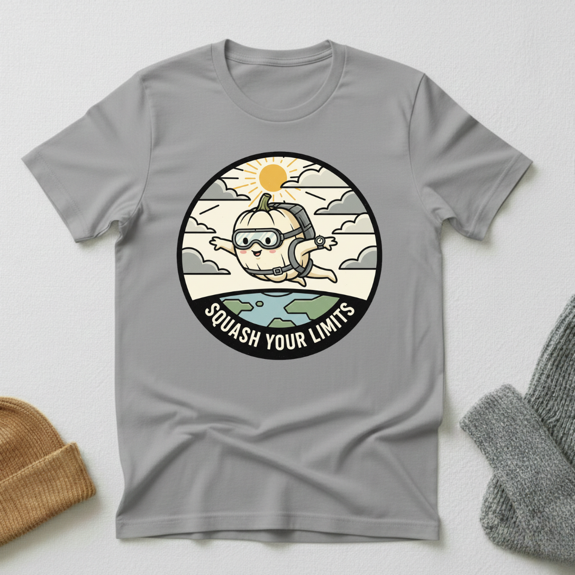 White Squash Your Limits Skydiving T - Shirt