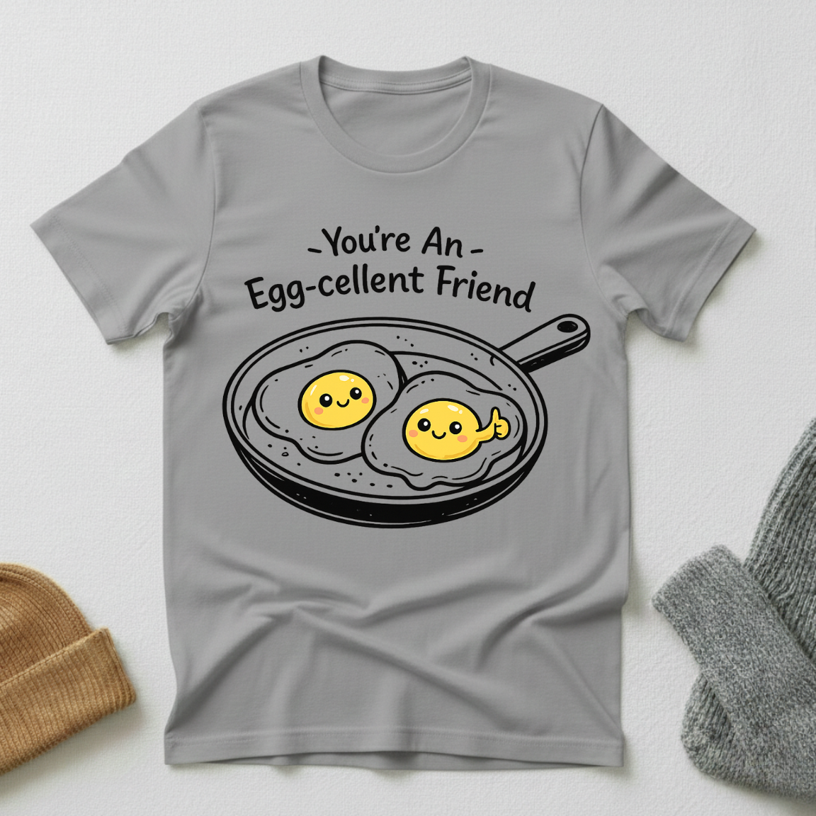 You're An Eggcellent Friend Kawaii Breakfast Friendship T - Shirt