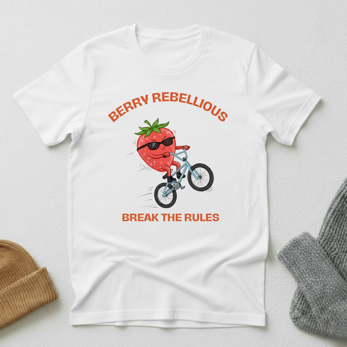 Berry Rebellious Break The Rules Bicycle T - Shirt