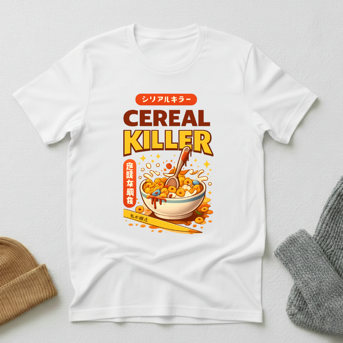 Cereal Killer Japanese Anime Kawaii T - Shirt