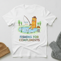 Fishing For Compliments Crayon T - Shirt
