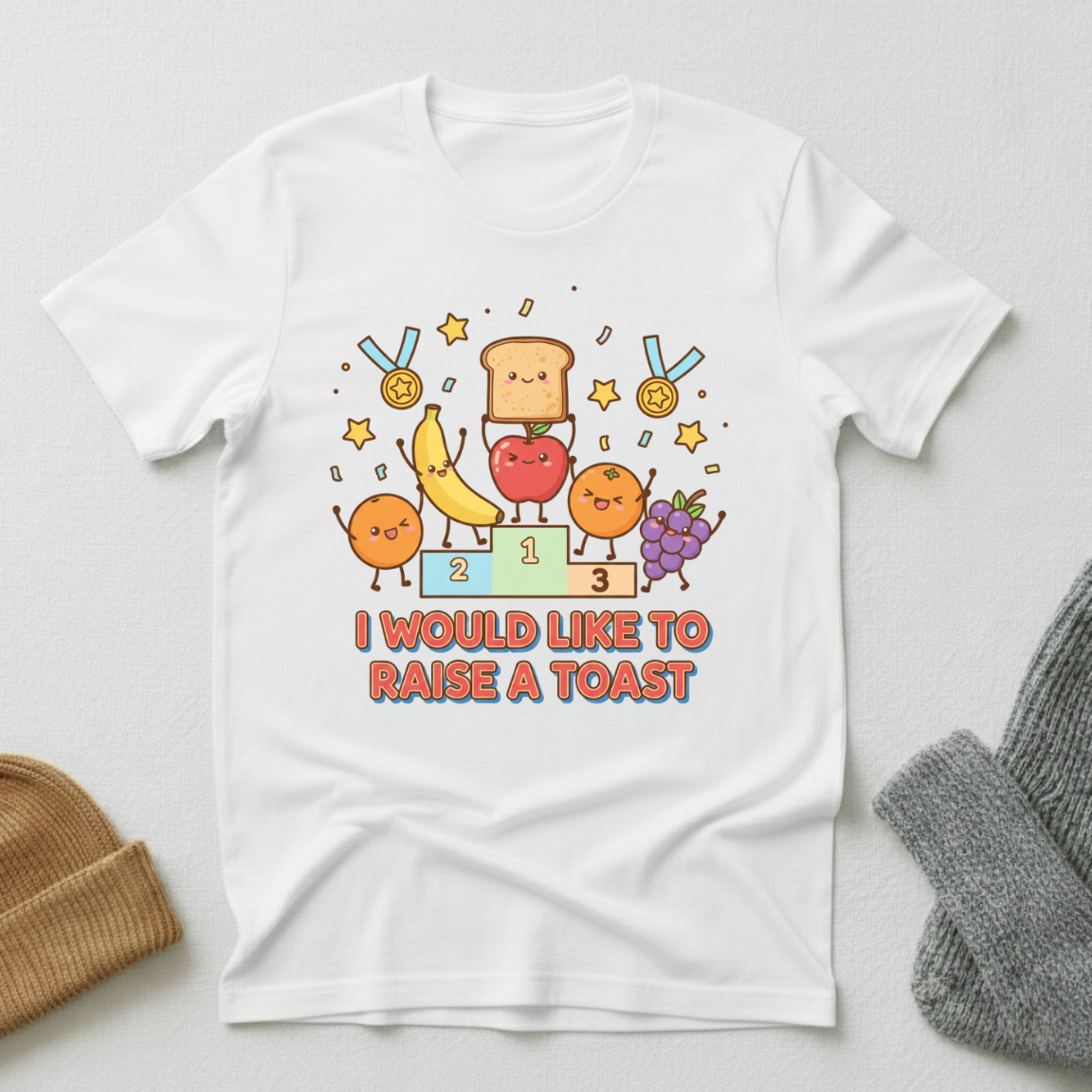 I Would Like To Raise A Toast Fruits Kawaii T - Shirt