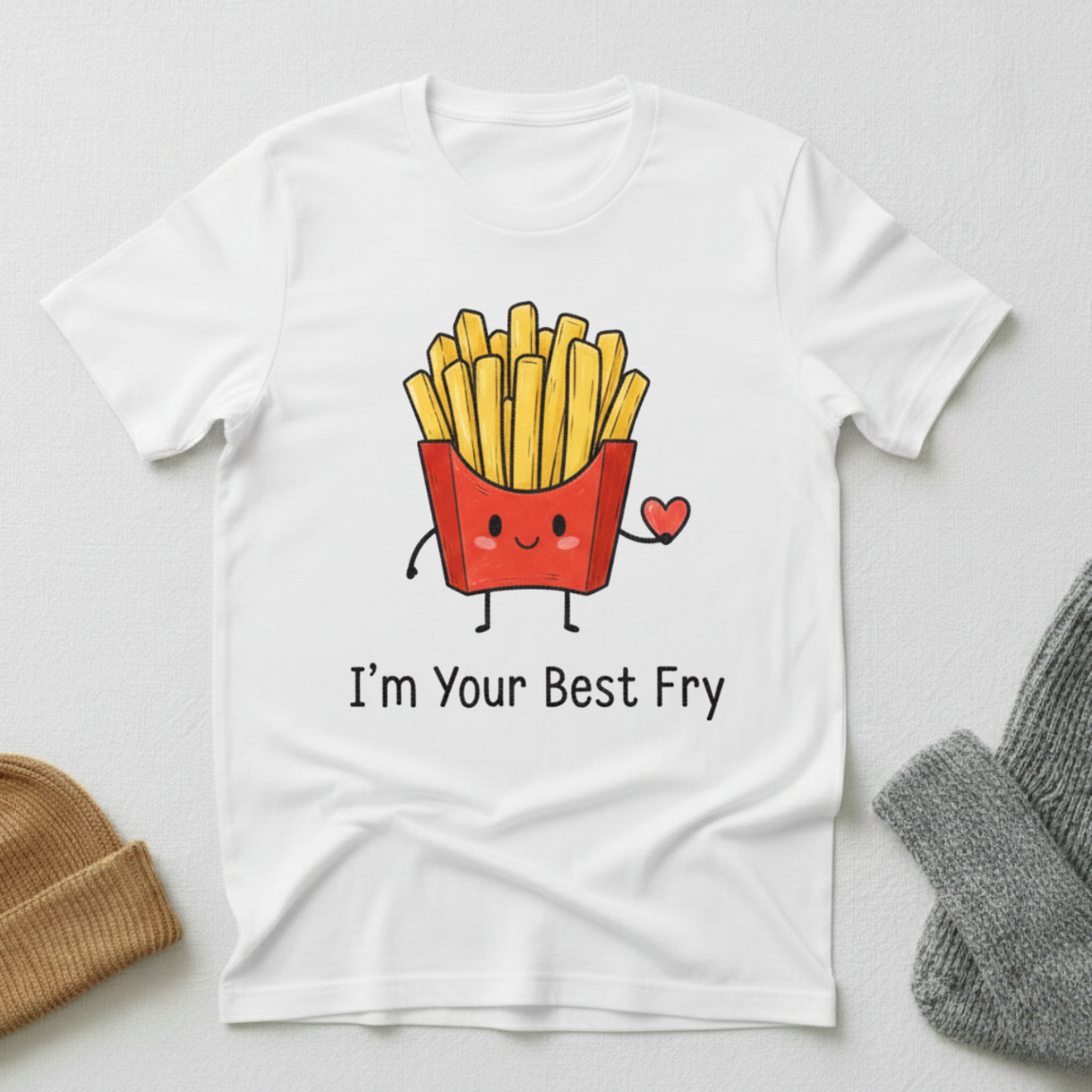 Im Your Best Fry Heart Cartoon T - Shirt