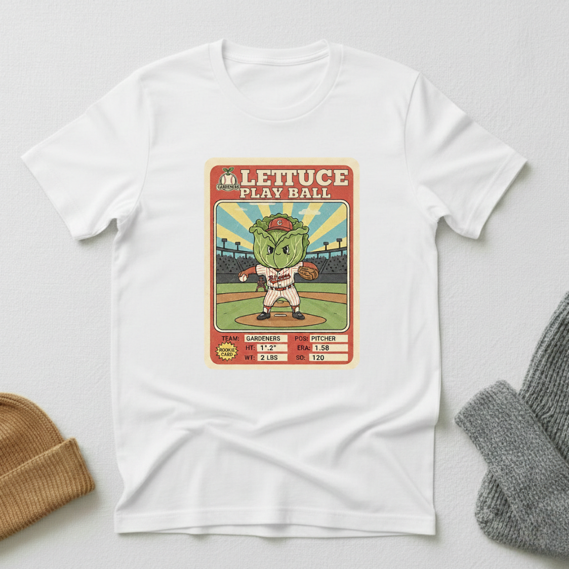 Lettuce Play Ball Trading Card T - Shirt
