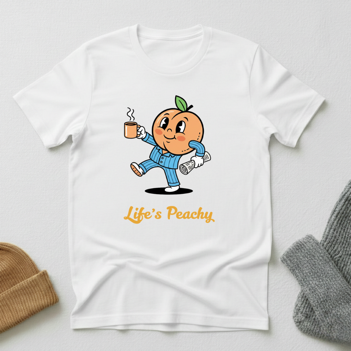 Life's Peachy Happy Peach T - Shirt