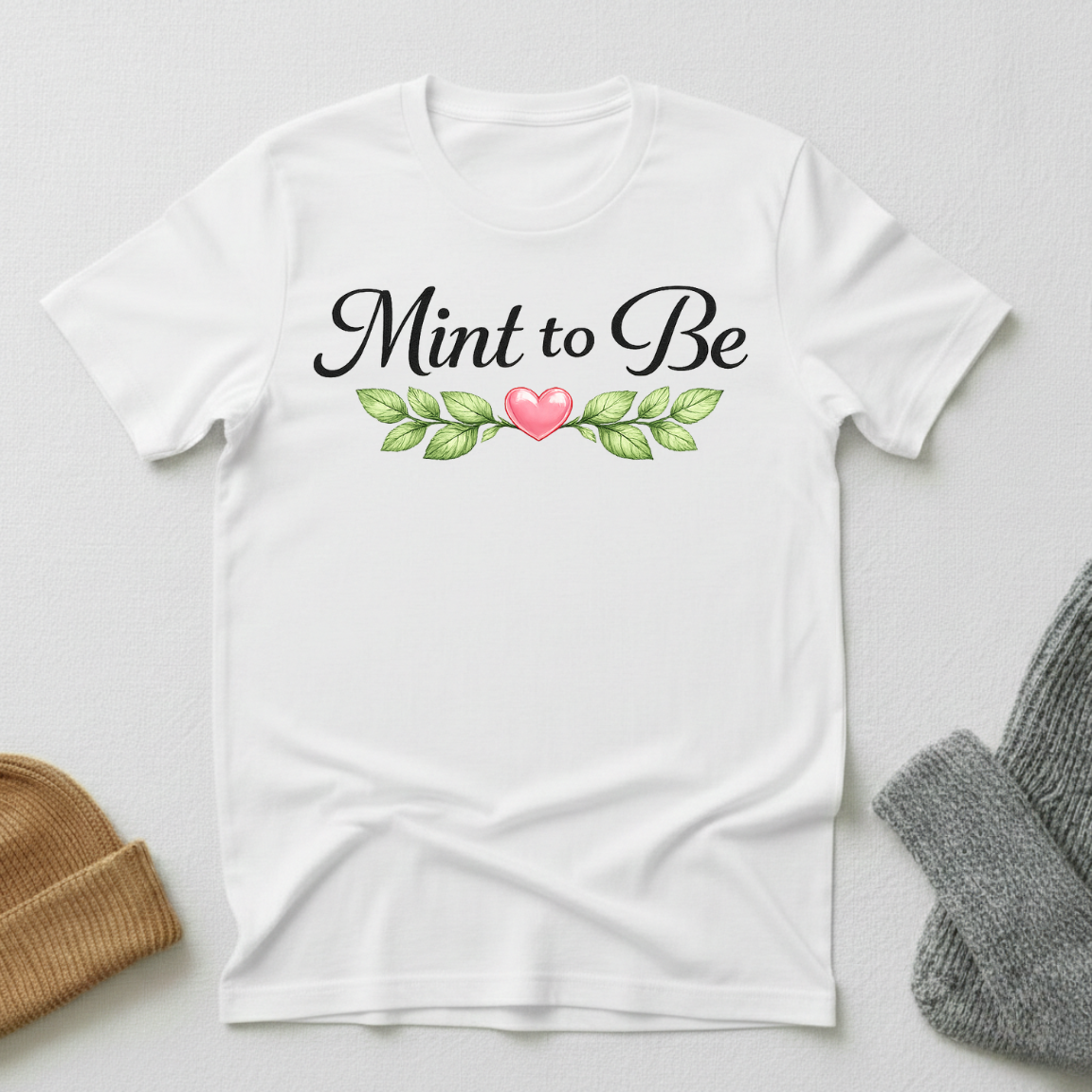 Mint To Be Romantic Heart T - Shirt