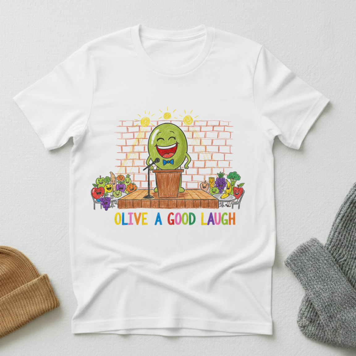 Olive A Good Laugh Crayon T - Shirt