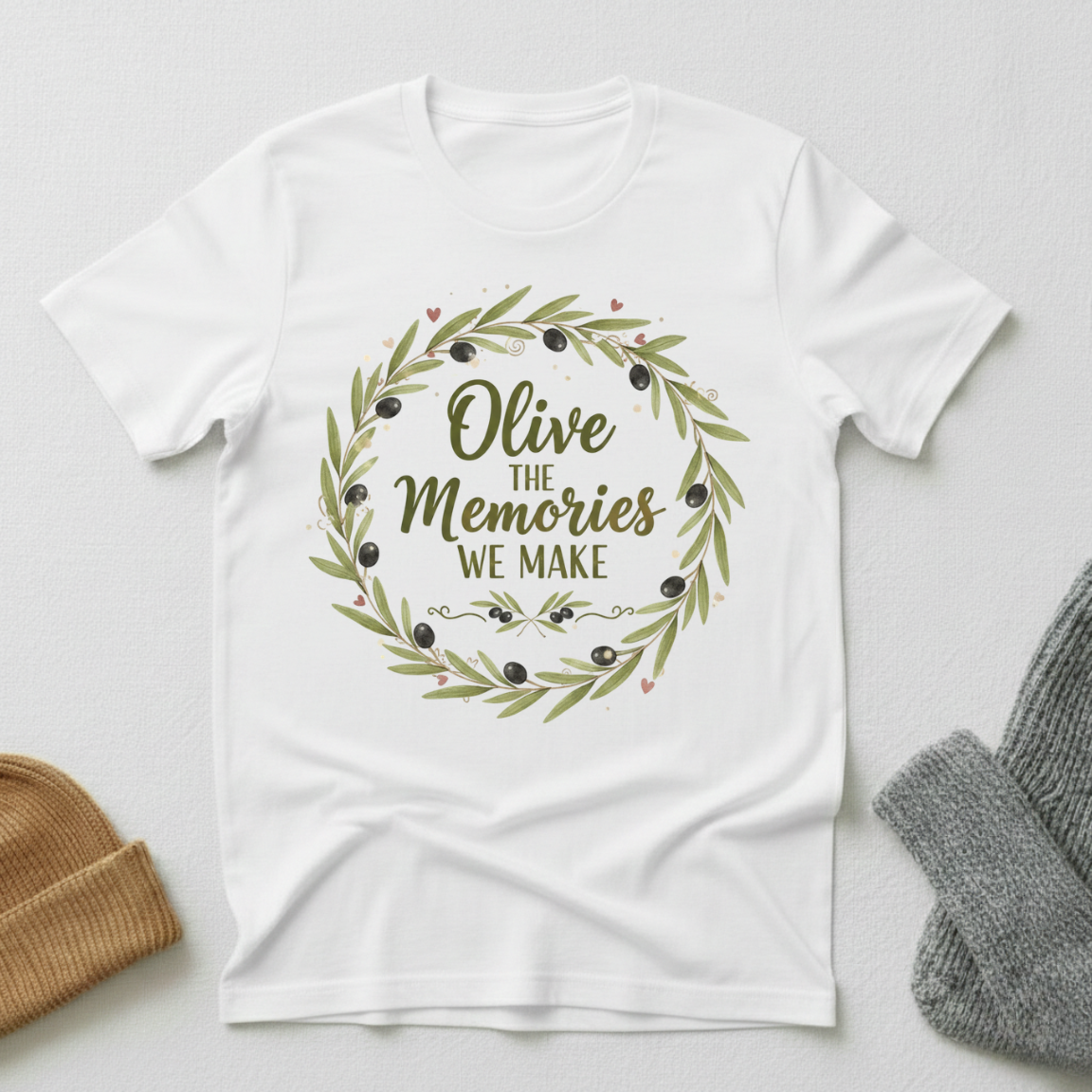 Olive The Memories We Make Vintage Elegance T - Shirt
