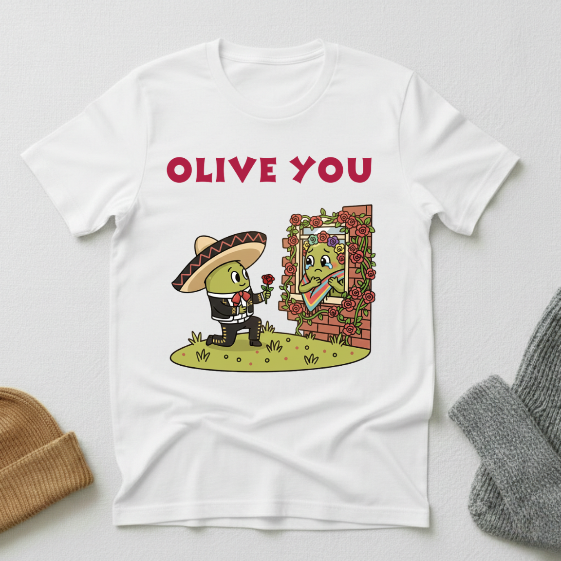 Olive You Mariachi Rose T - Shirt