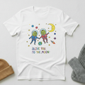 Olive You To The Moon Astronaut Crayon T - Shirt