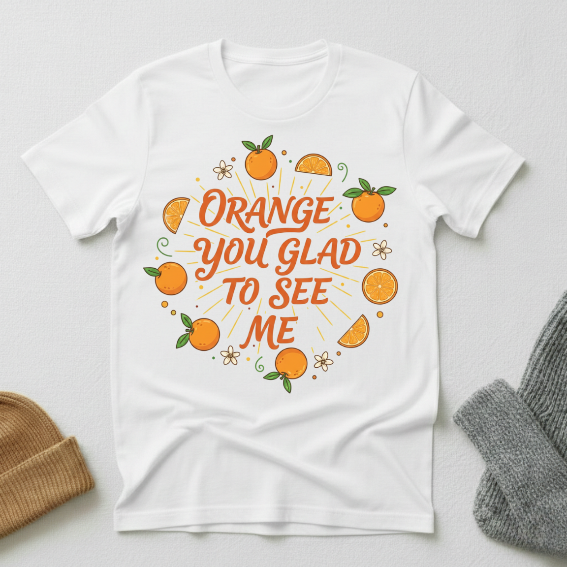 Orange You Glad To See Me Vintage Elegance T - Shirt