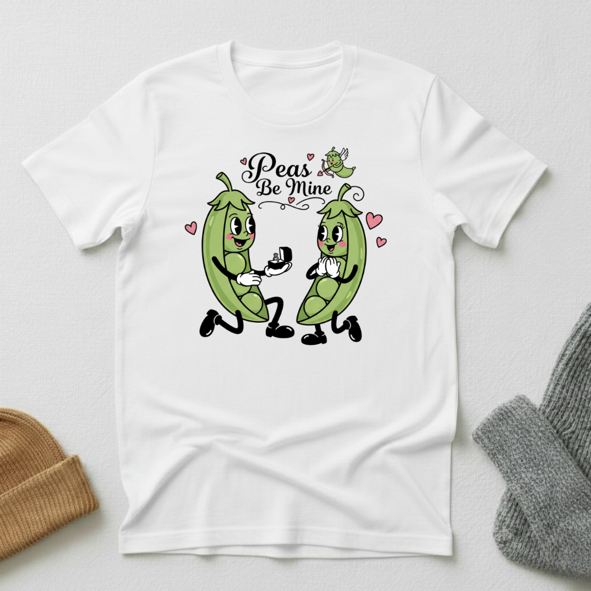 Peas Be Mine Cupid Love T - Shirt