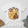 Peel The Love  Vintage PinUp Badge T - Shirt