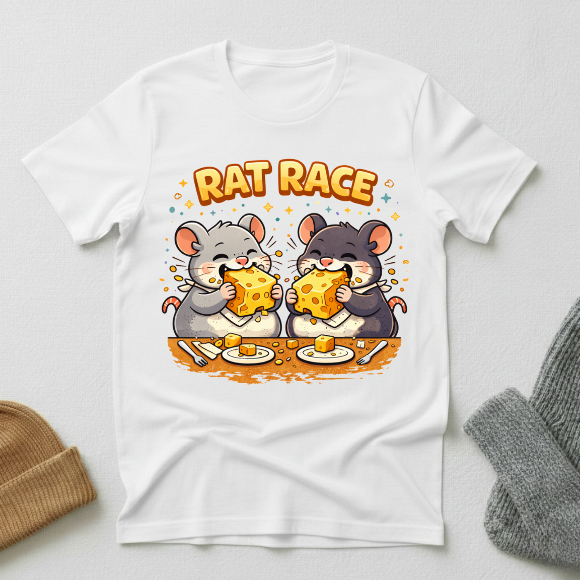 Rat Race Competitive Cheese Eating T - Shirt
