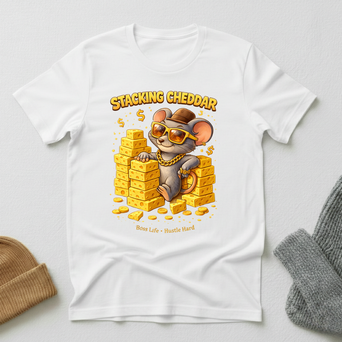 Stacking Cheddar Boss T - Shirt