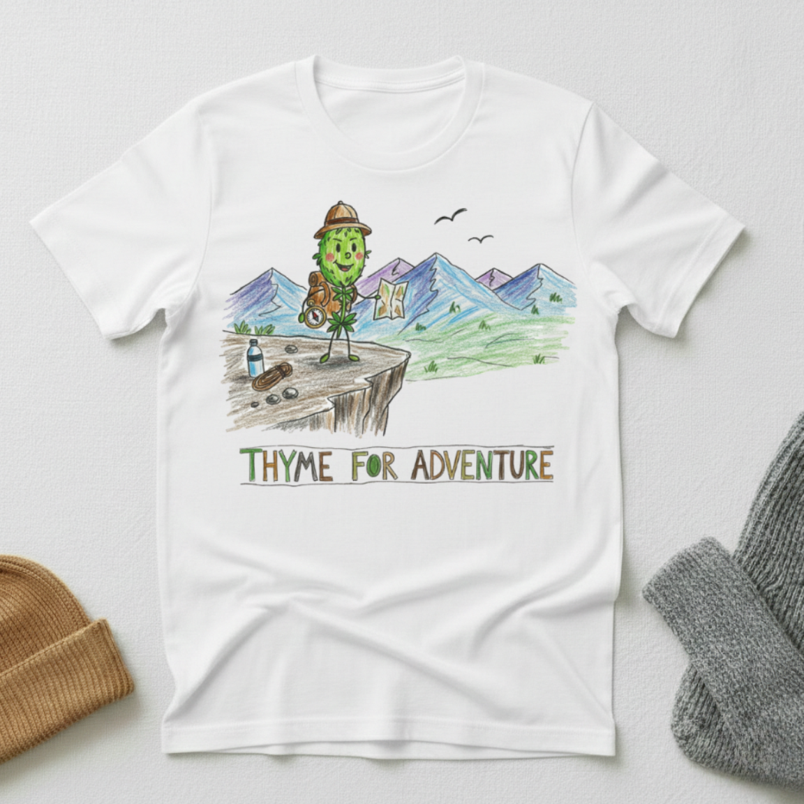 Thyme For Adventure Crayon T - Shirt