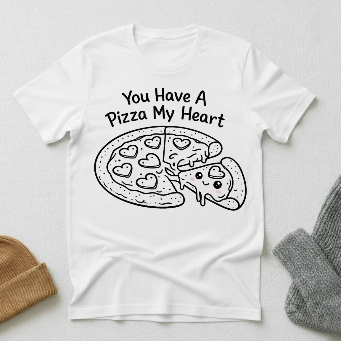 You Have A Pizza My Heart Doodle T - Shirt