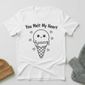 You Melt My Heart Simple Kawaii Ice Cream T - Shirt